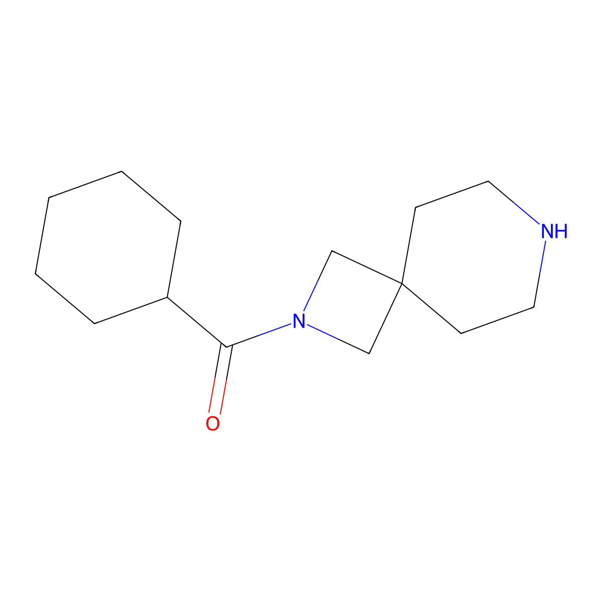 Cyclohexyl(2,7-diazaspiro[3.5]nonan-2-yl)methanone molecular structure, CAS 1782522-59-1