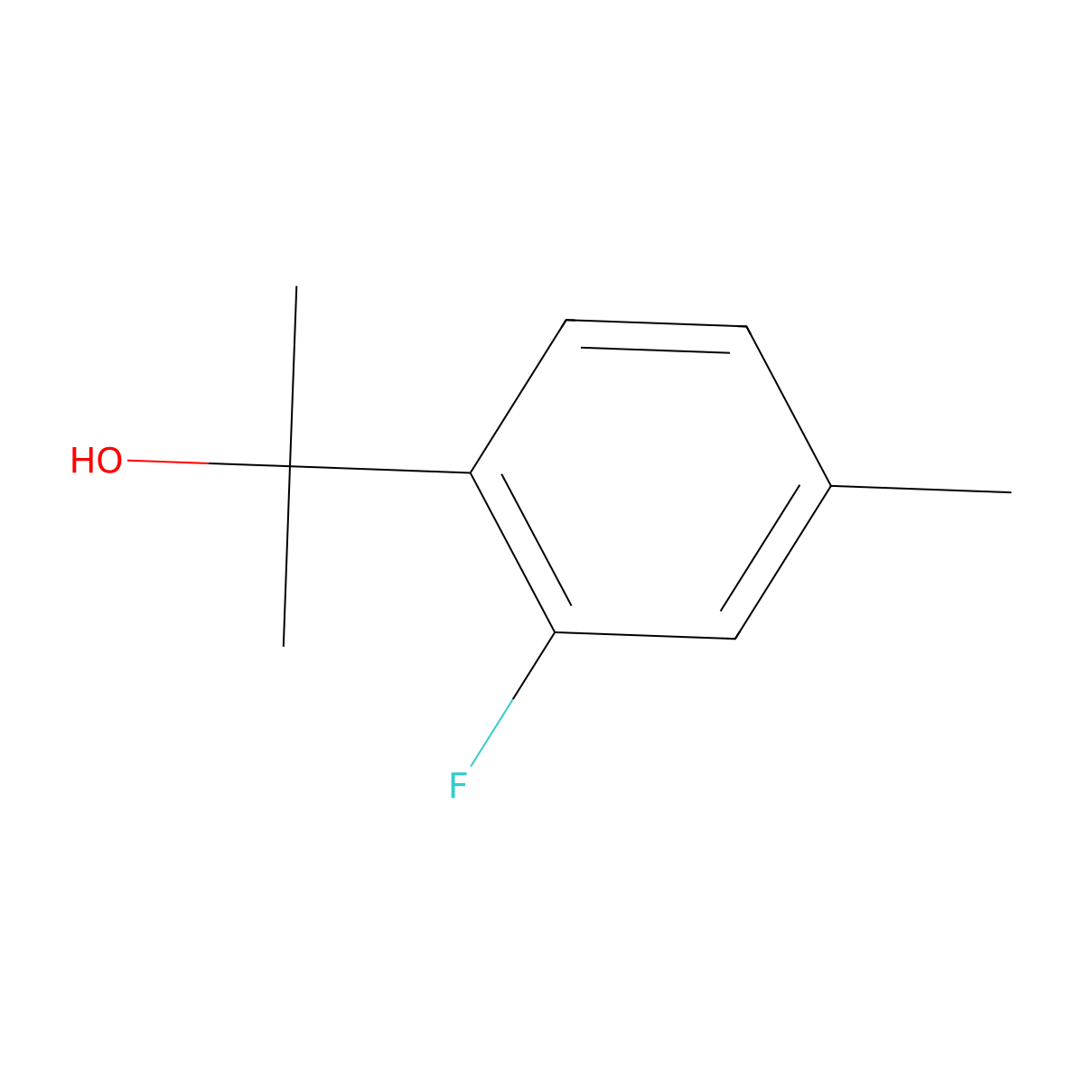 2-(2-Fluoro-4-methylphenyl)propan-2-ol molecular structure, CAS 1782522-71-7