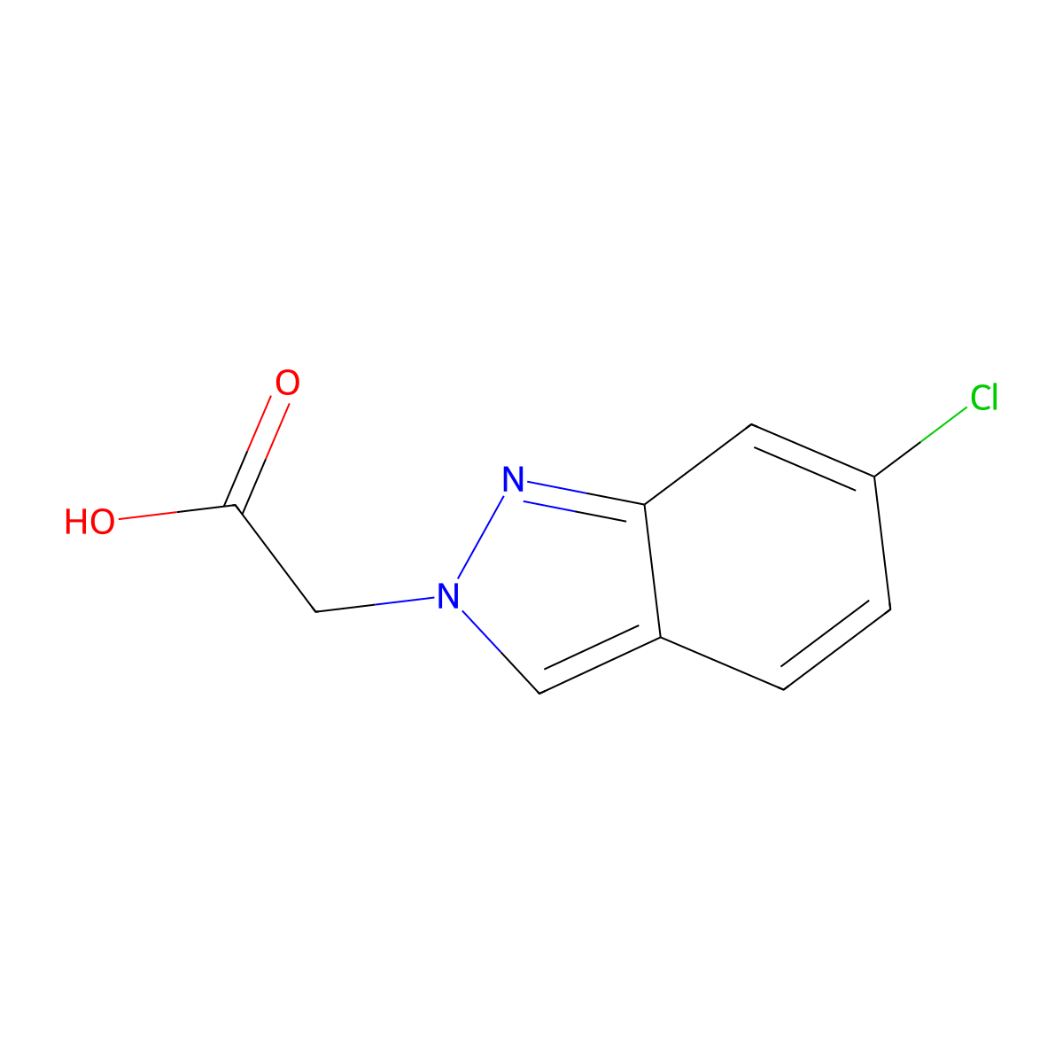 2-(6-Chloro-2H-indazol-2-YL)acetic acid molecular structure, CAS 1782525-68-1