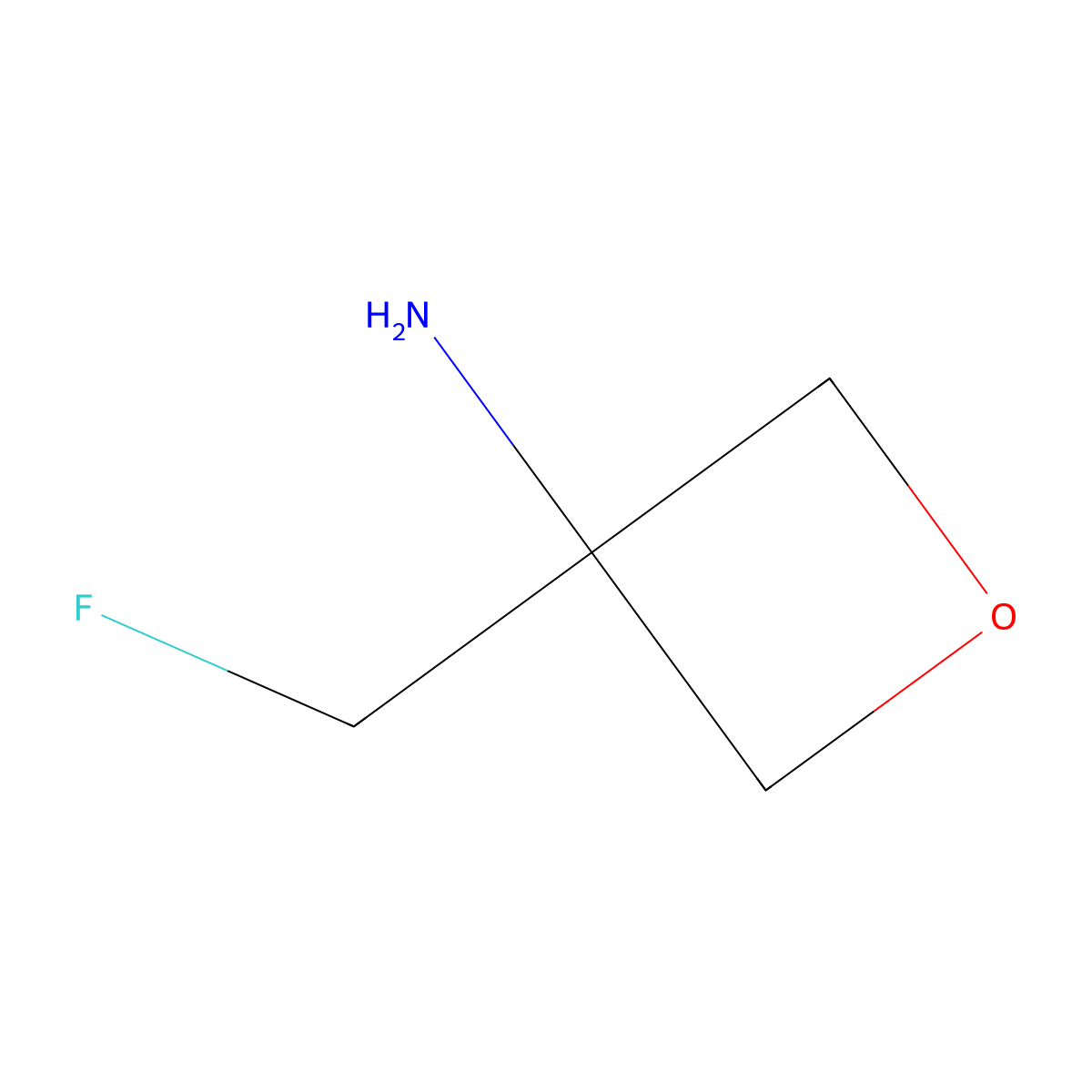 3-(Fluoromethyl)oxetan-3-amine molecular structure, CAS 1782527-32-5