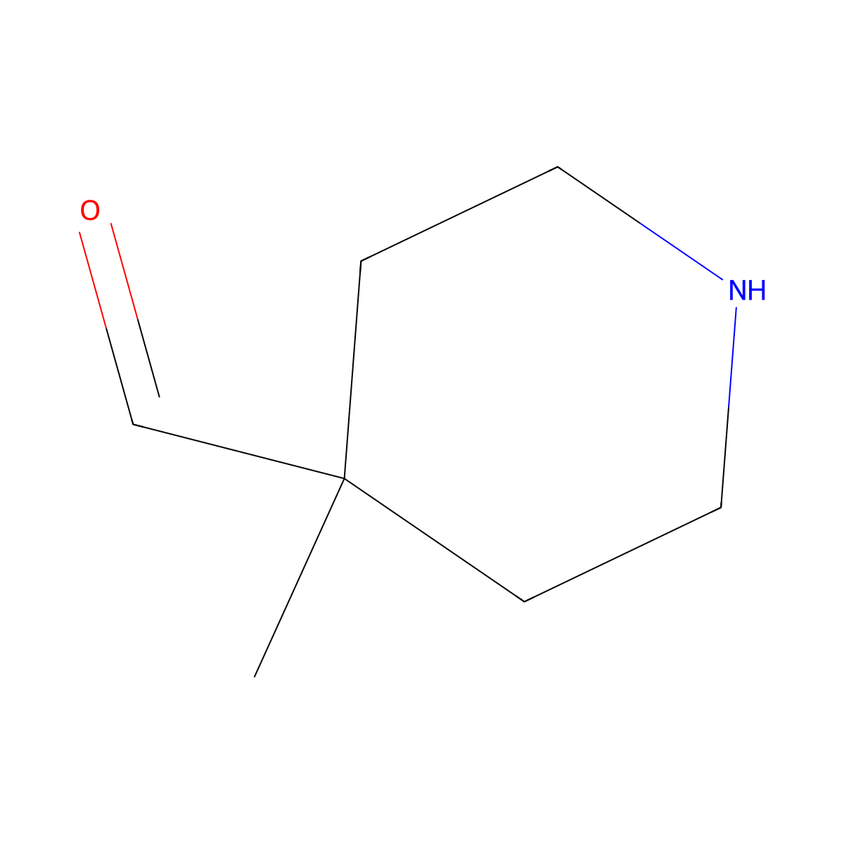 4-Methylpiperidine-4-carbaldehyde molecular structure, CAS 1782529-53-6