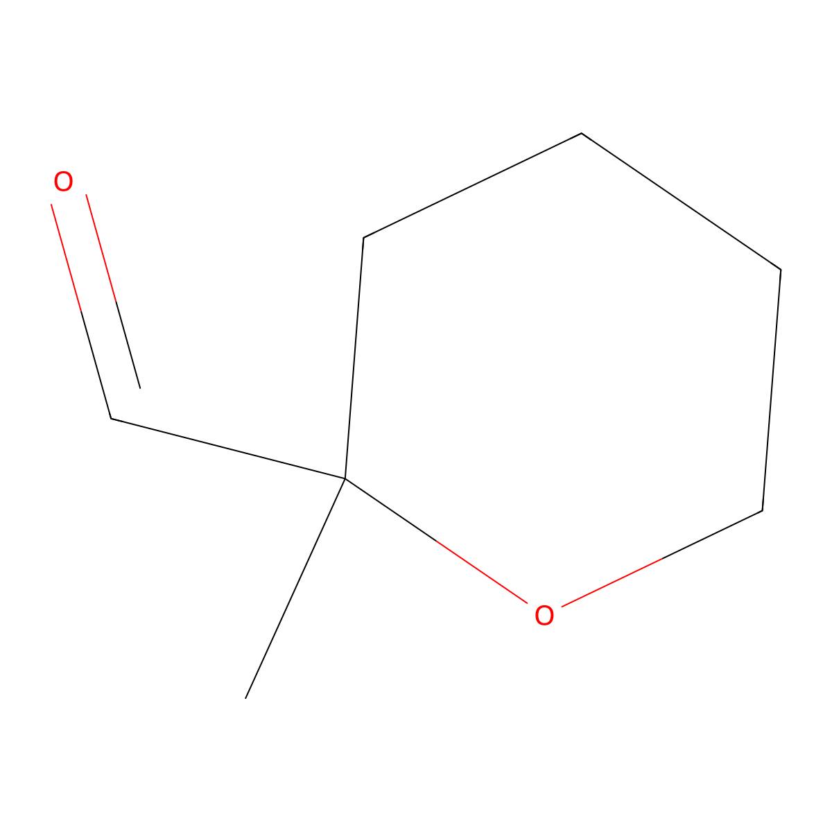 2-Methyloxane-2-carbaldehyde molecular structure, CAS 1782530-47-5