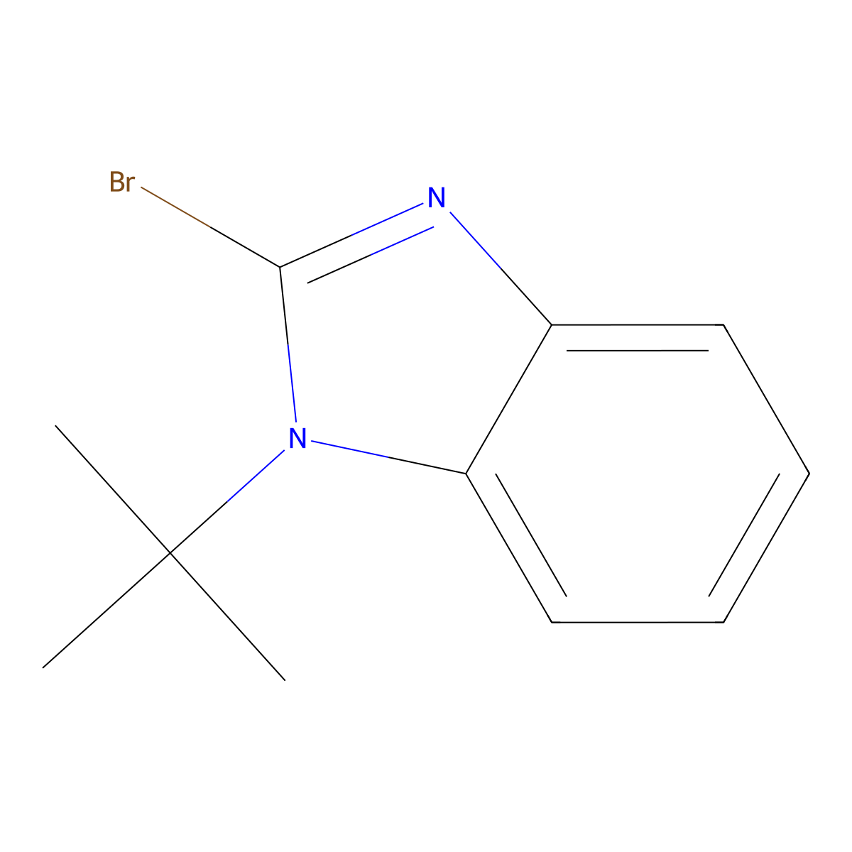 2-Bromo-1-tert-butylbenzimidazole molecular structure, CAS 1782530-78-2