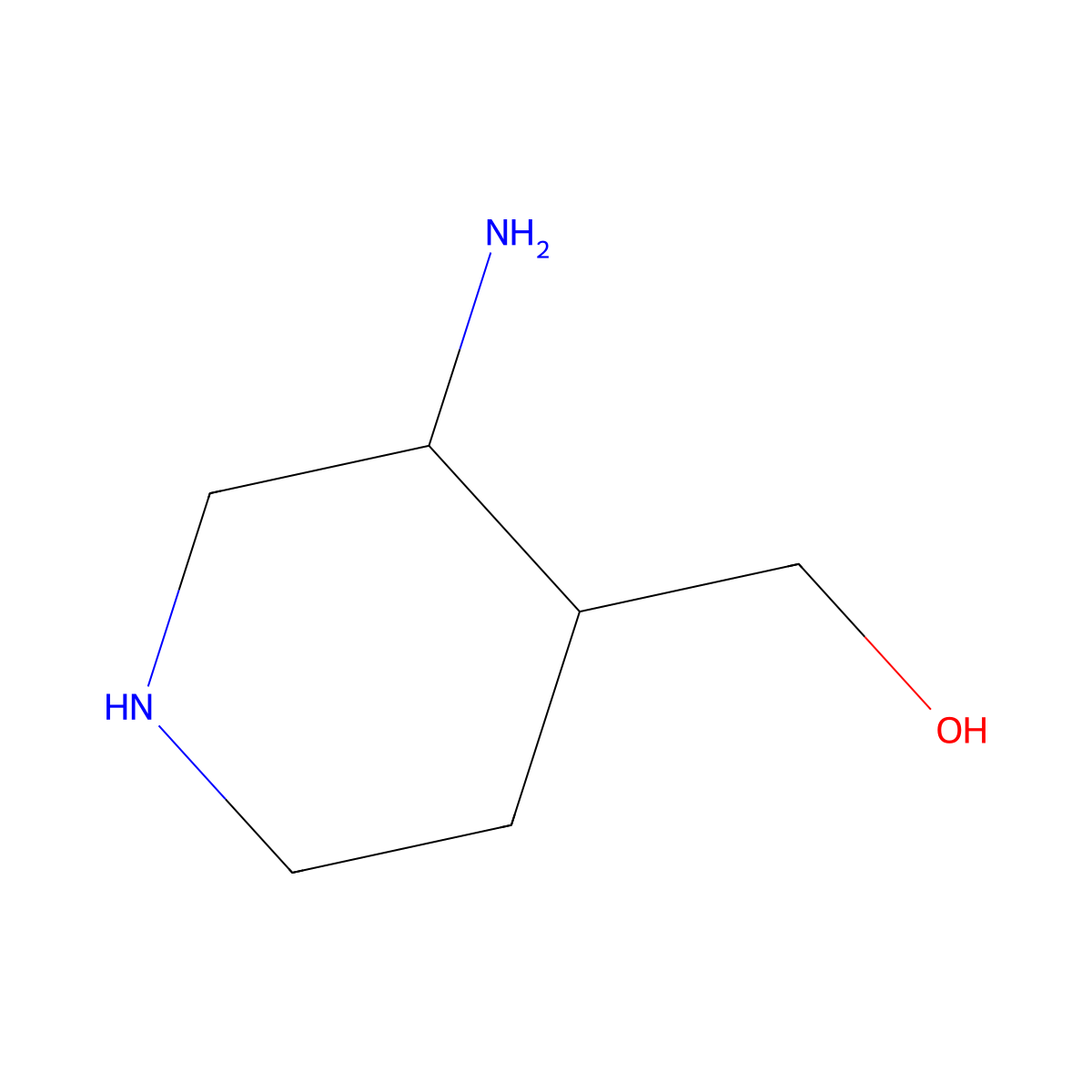 (3-Aminopiperidin-4-yl)methanol molecular structure, CAS 1782532-18-6