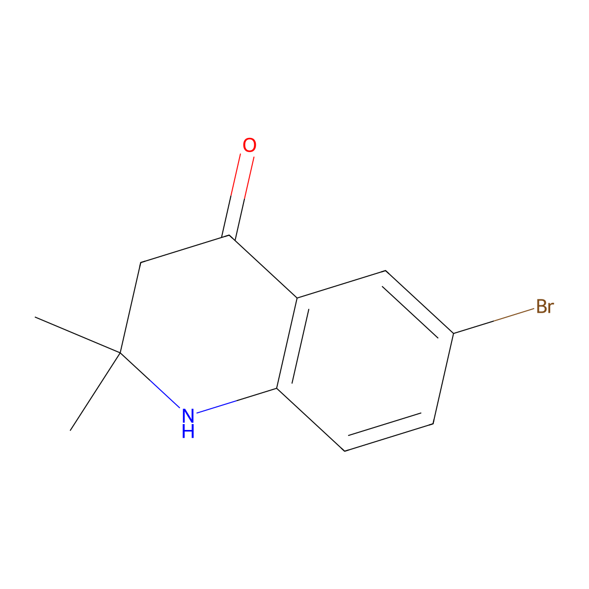 6-Bromo-2,2-dimethyl-1,2,3,4-tetrahydroquinolin-4-one molecular structure, CAS 1782533-27-0