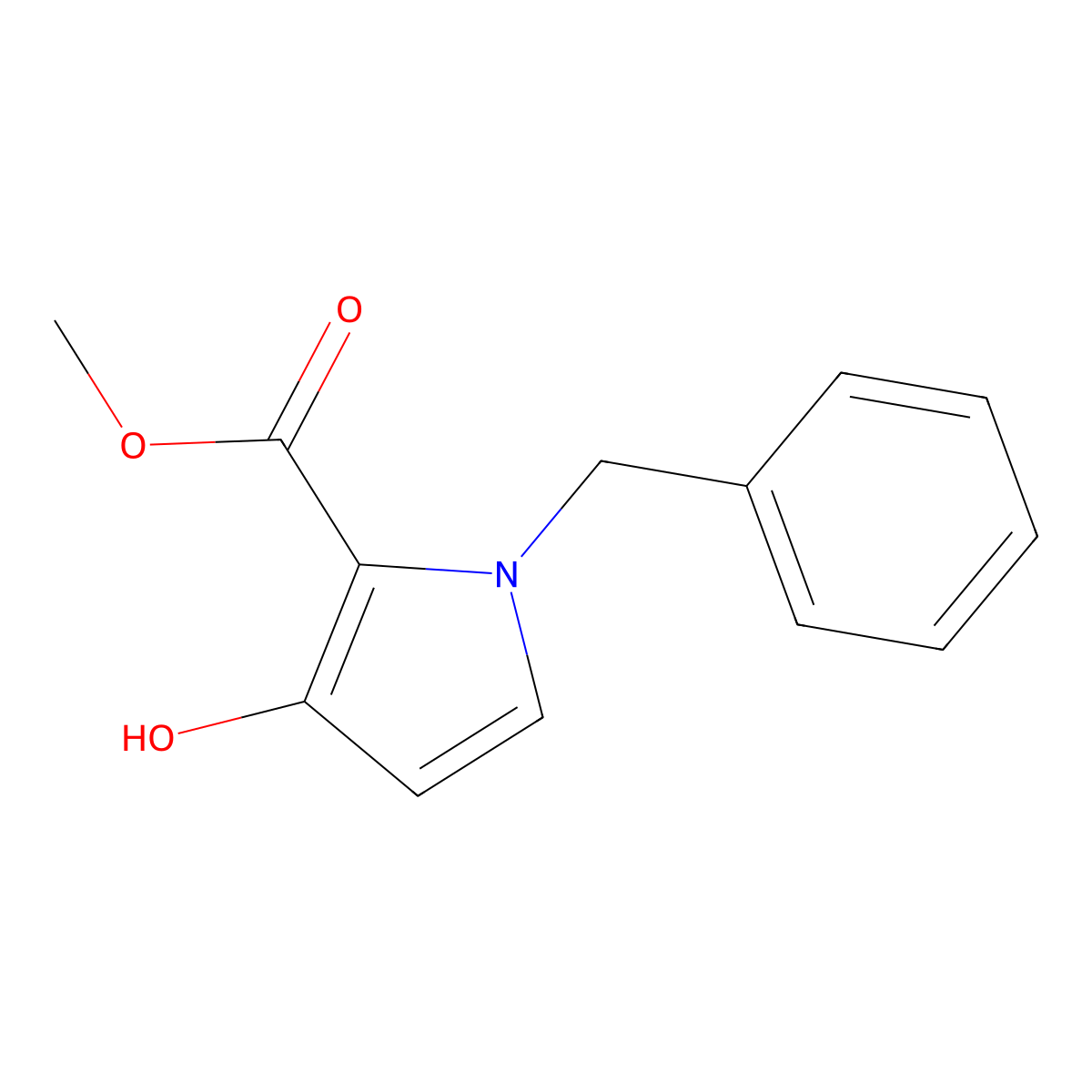 methyl 1-benzyl-3-hydroxy-1H-pyrrole-2-carboxylate molecular structure, CAS 1782533-38-3