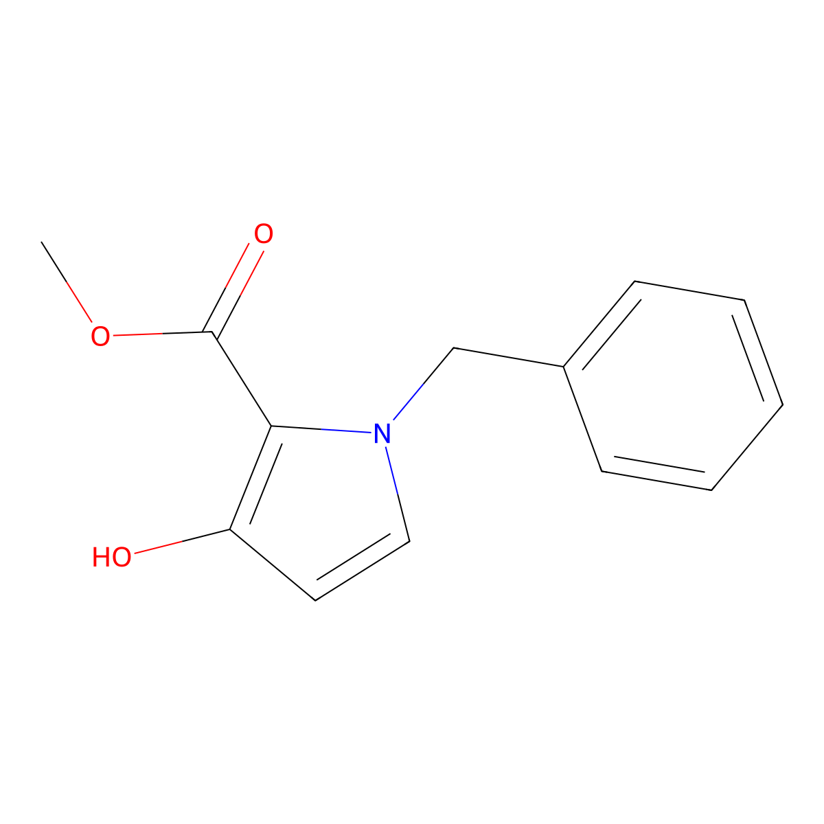 methyl 1-benzyl-3-hydroxy-1H-pyrrole-2-carboxylate molecular structure, CAS 1782533-38-3