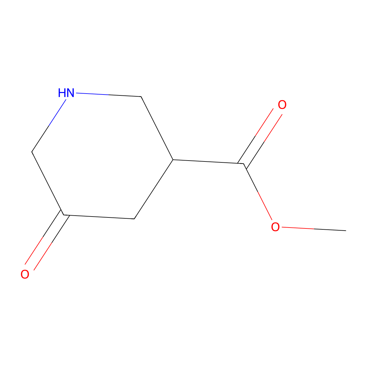Methyl 5-oxopiperidine-3-carboxylate molecular structure, CAS 1782536-18-8