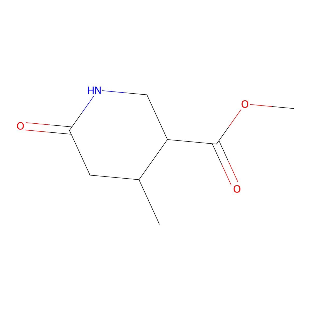 Methyl 4-methyl-6-oxopiperidine-3-carboxylate molecular structure, CAS 1782536-27-9