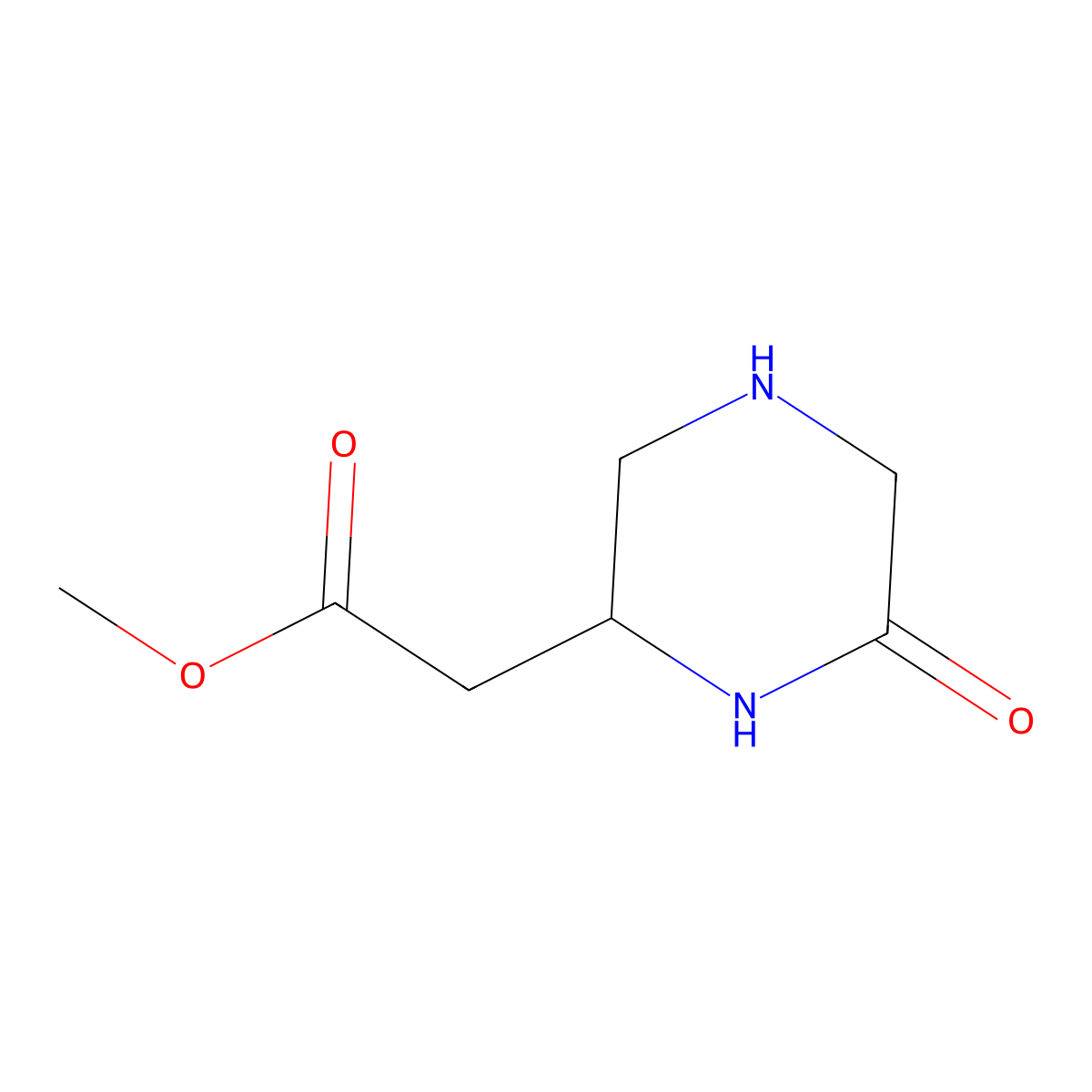 Methyl 2-(6-Oxo-2-piperazinyl)acetate molecular structure, CAS 1782536-84-8