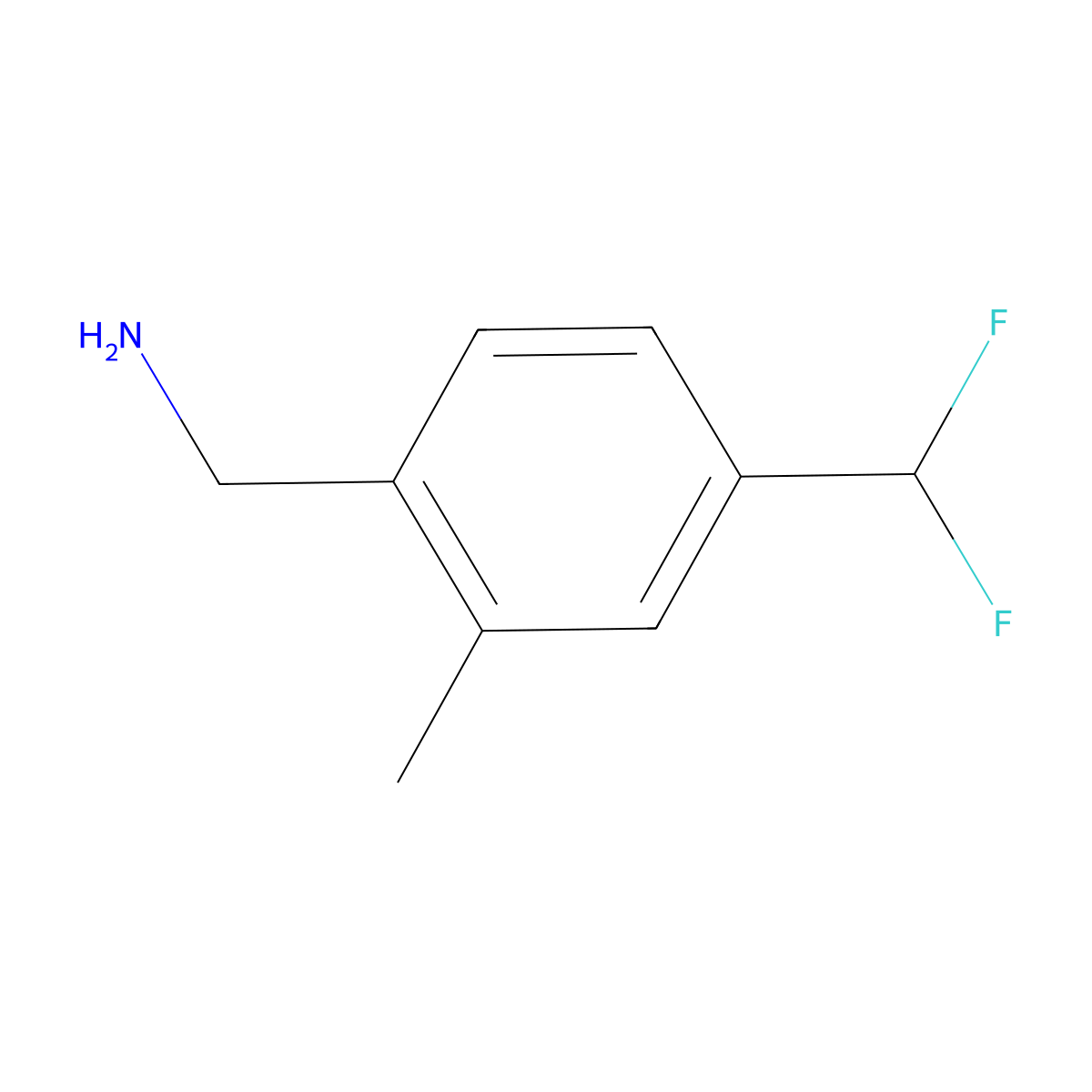 (4-(Difluoromethyl)-2-methylphenyl)methanamine molecular structure, CAS 1782537-09-0