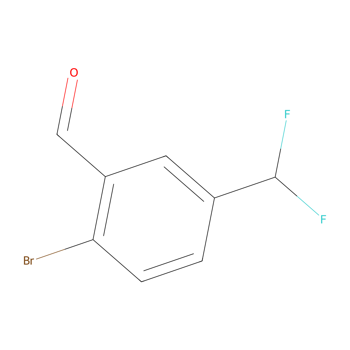 2-Bromo-5-(difluoromethyl)benzaldehyde molecular structure, CAS 1782539-20-1