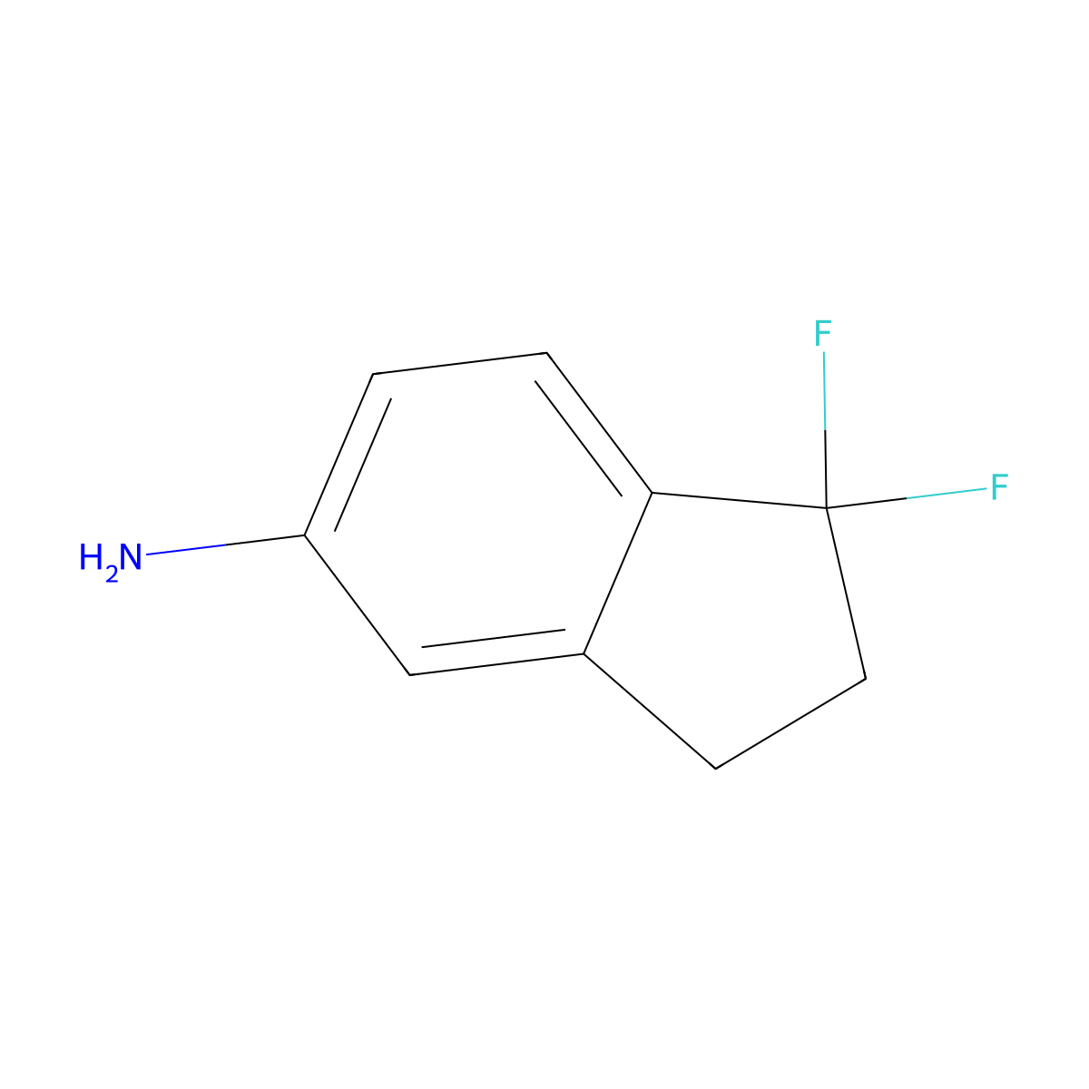 1,1-Difluoro-2,3-dihydro-1H-inden-5-amine molecular structure, CAS 1782541-67-6