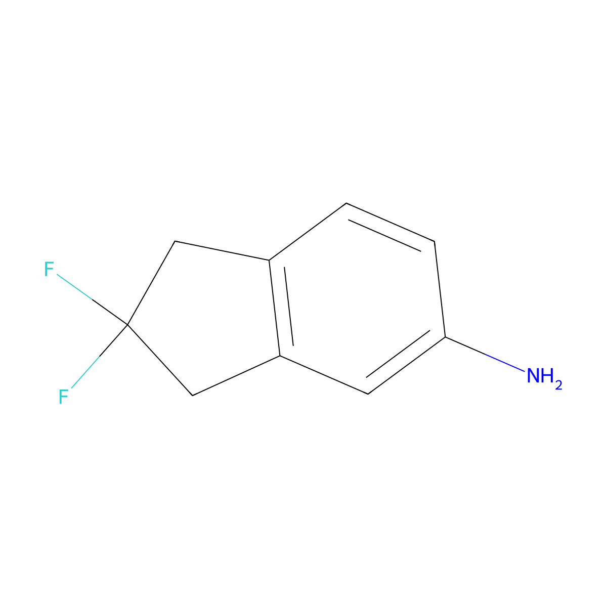 2,2-Difluoro-2,3-dihydro-1H-inden-5-amine molecular structure, CAS 1782541-81-4