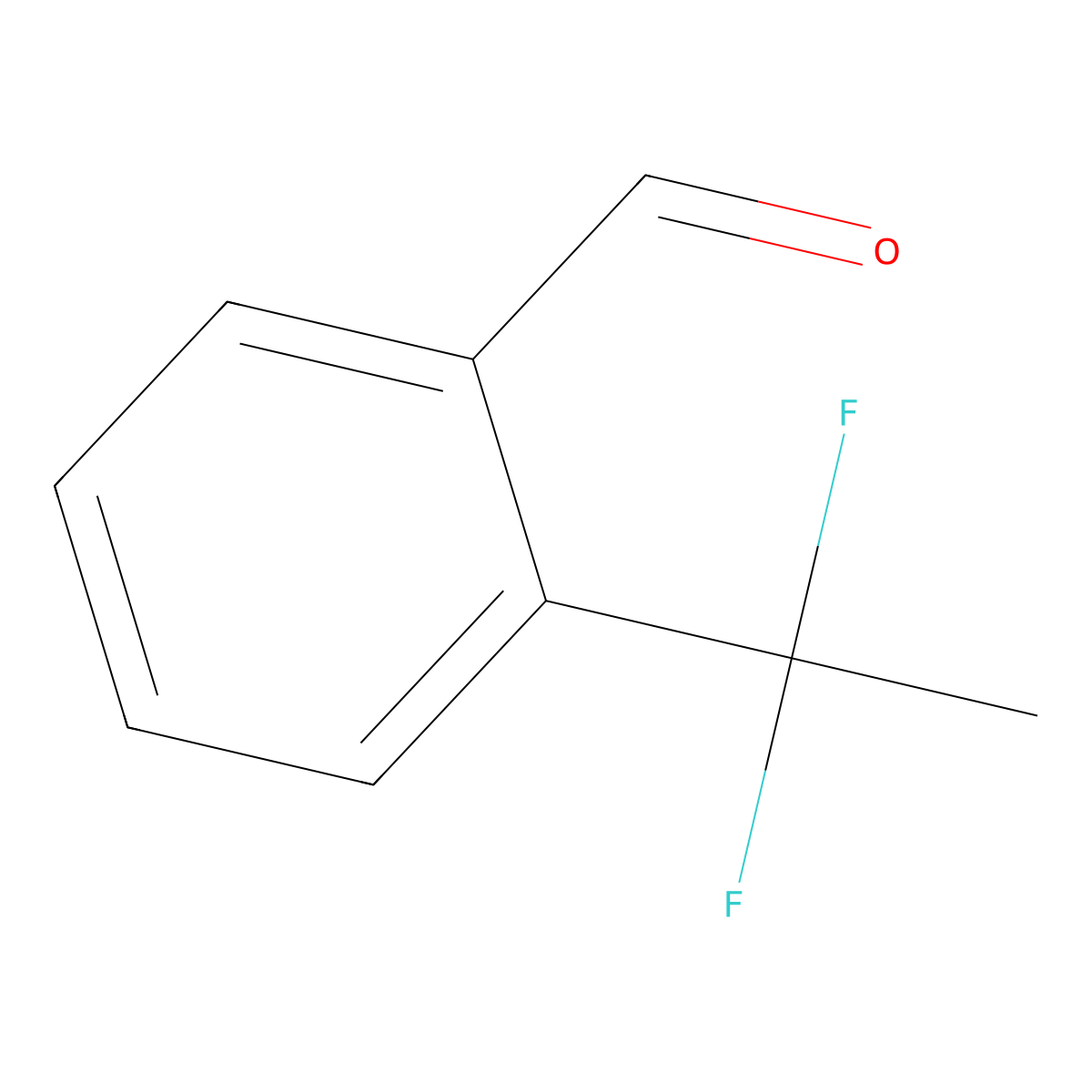 2-(1,1-Difluoroethyl)benzaldehyde molecular structure, CAS 1782543-66-1