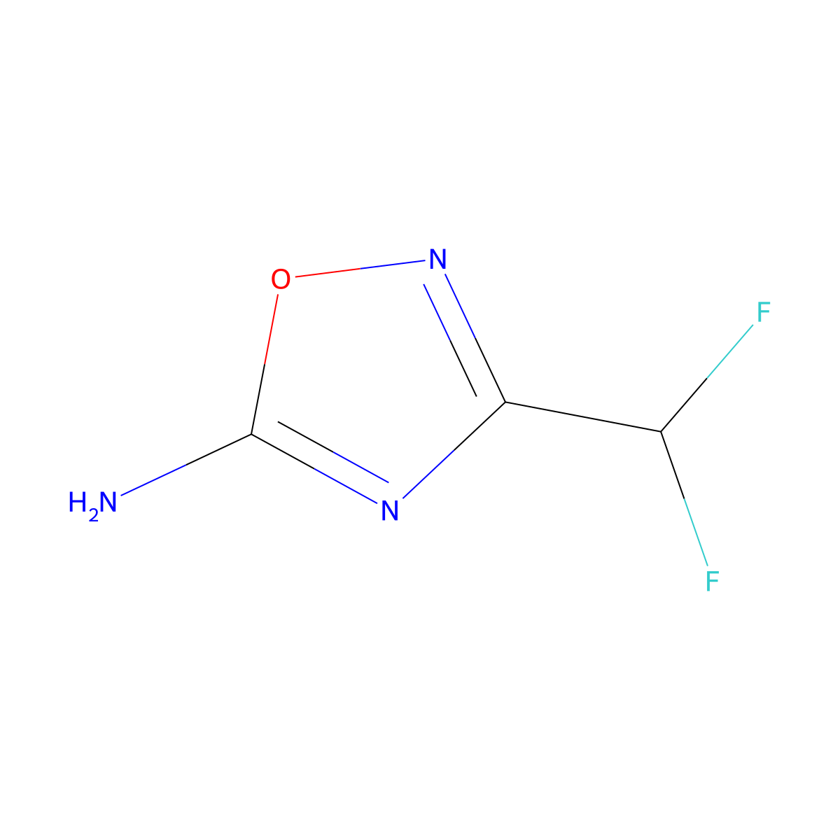 3-(Difluoromethyl)-1,2,4-oxadiazol-5-amine molecular structure, CAS 1782543-80-9