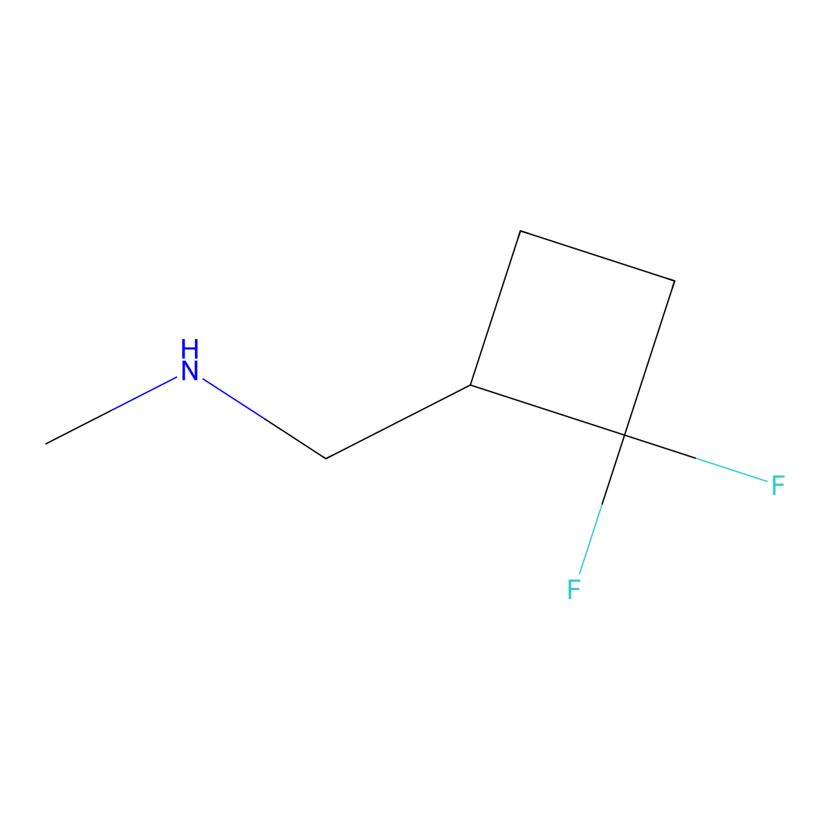 [(2,2-Difluorocyclobutyl)methyl](methyl)amine molecular structure, CAS 1782544-16-4