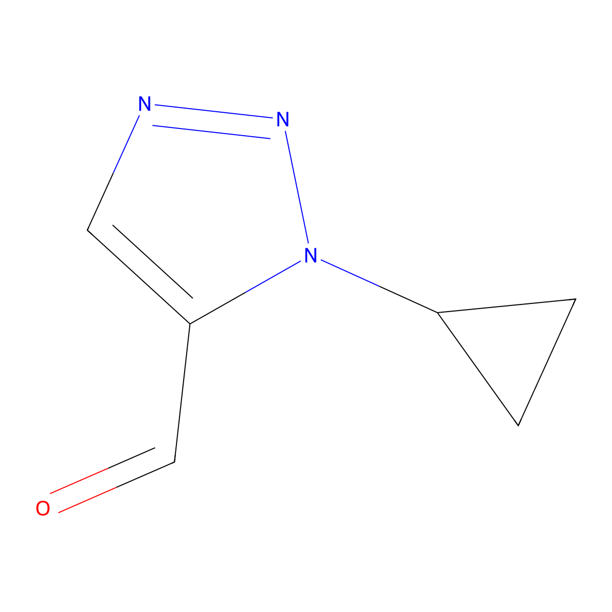 1-cyclopropyl-1H-1,2,3-triazole-5-carbaldehyde molecular structure, CAS 1782544-86-8