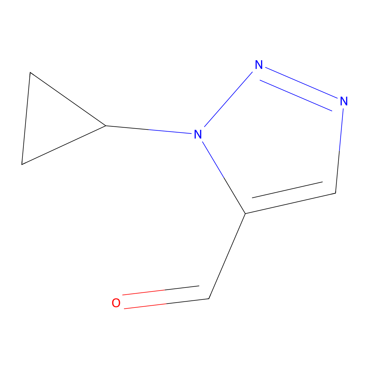 1-cyclopropyl-1H-1,2,3-triazole-5-carbaldehyde molecular structure, CAS 1782544-86-8