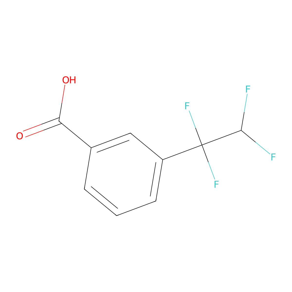 3-(1,1,2,2-Tetrafluoroethyl)benzoic acid molecular structure, CAS 1782545-49-6