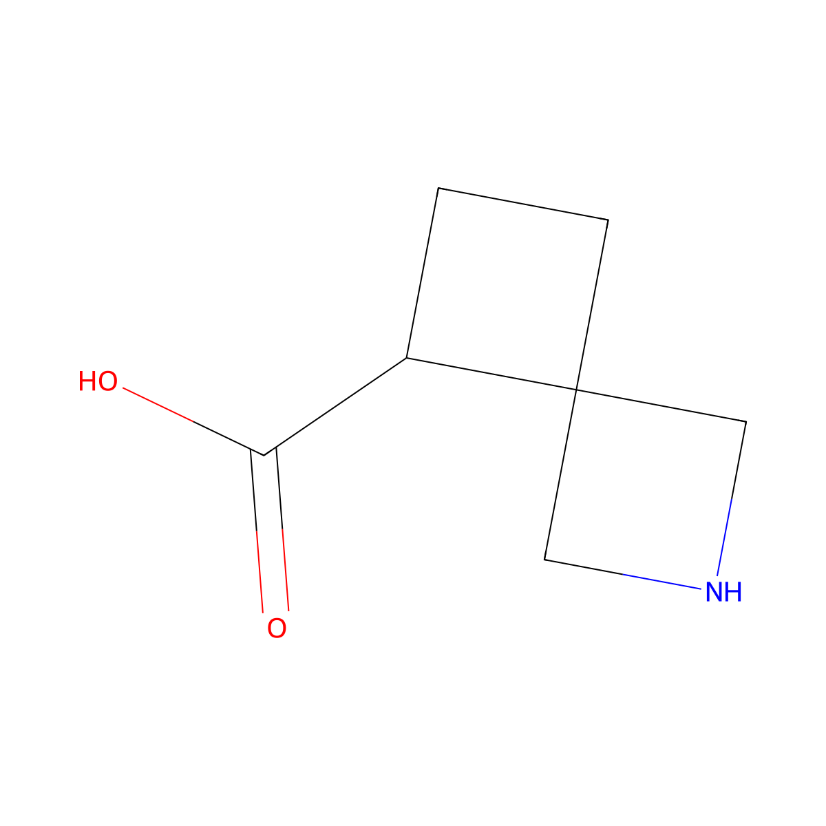 2-Azaspiro[3.3]heptane-5-carboxylic acid molecular structure, CAS 1782546-02-4