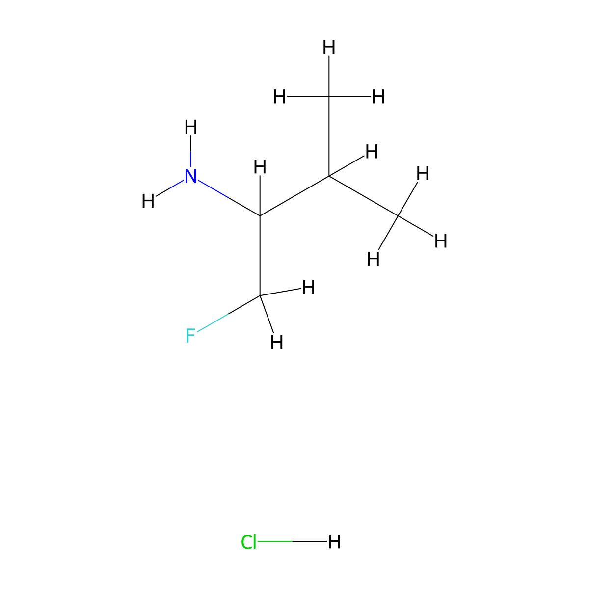 1-Fluoro-3-methyl-2-butylamine Hydrochloride molecular structure, CAS 1782546-47-7
