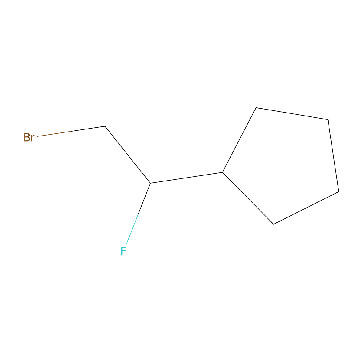 (2-Bromo-1-fluoroethyl)cyclopentane molecular structure, CAS 1782546-89-7