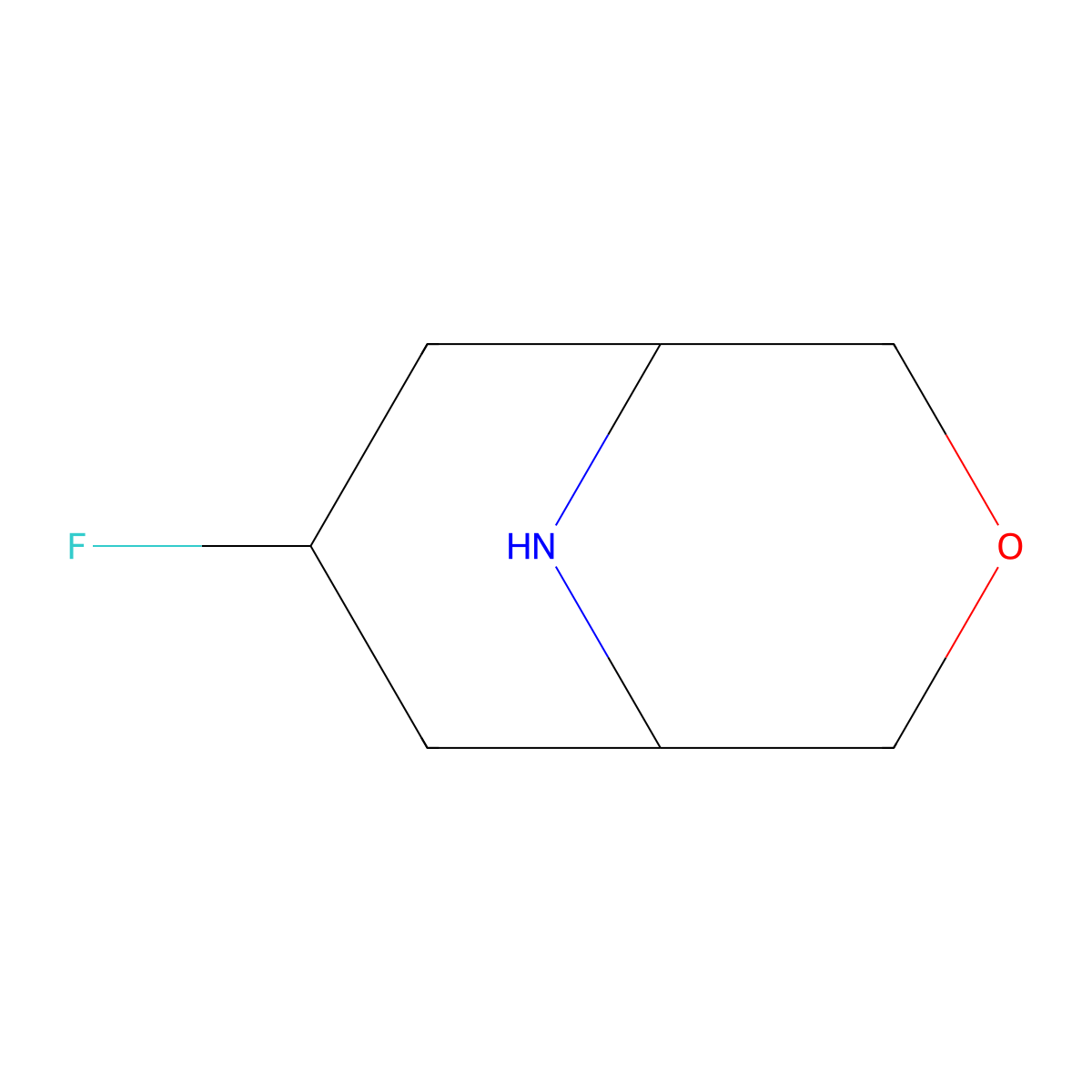 7-Fluoro-3-oxa-9-azabicyclo[3.3.1]nonane molecular structure, CAS 1782547-09-4