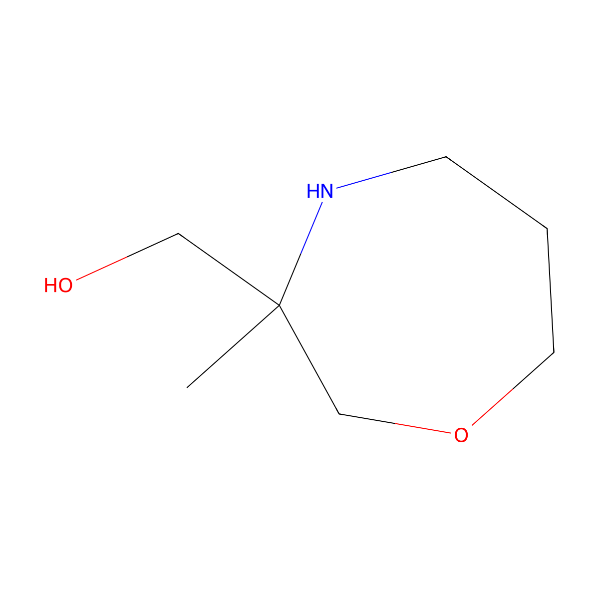 (3-Methyl-1,4-oxazepan-3-yl)methanol molecular structure, CAS 1782547-10-7