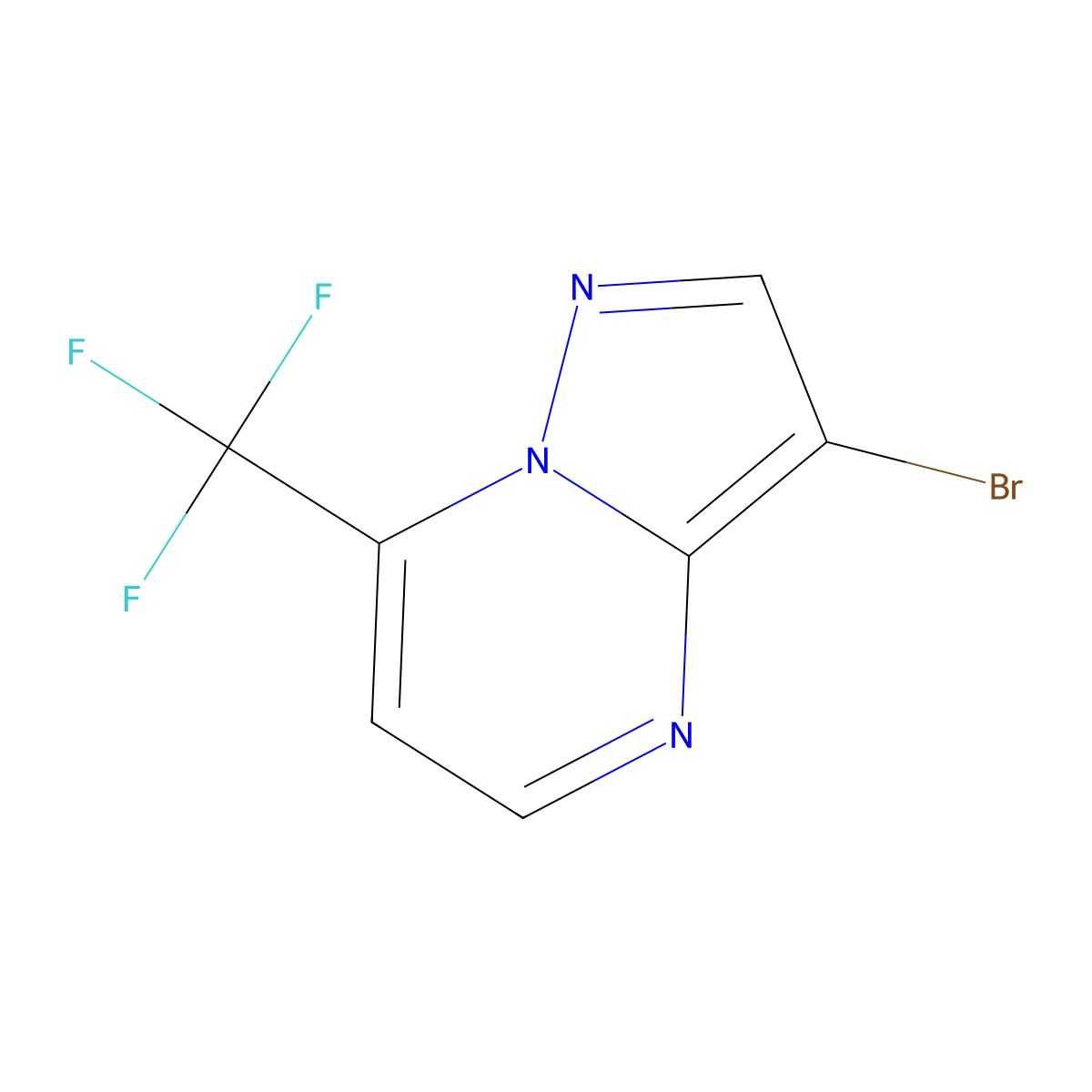 3-Bromo-7-(trifluoromethyl)pyrazolo[1,5-a]pyrimidine molecular structure, CAS 1782553-14-3