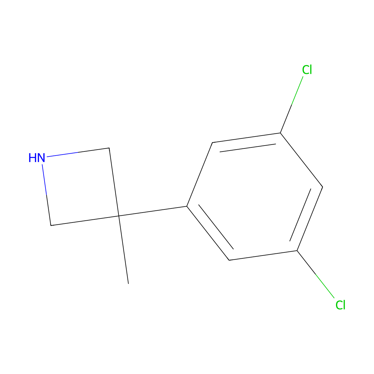 3-(3,5-Dichlorophenyl)-3-methylazetidine molecular structure, CAS 1782553-35-8