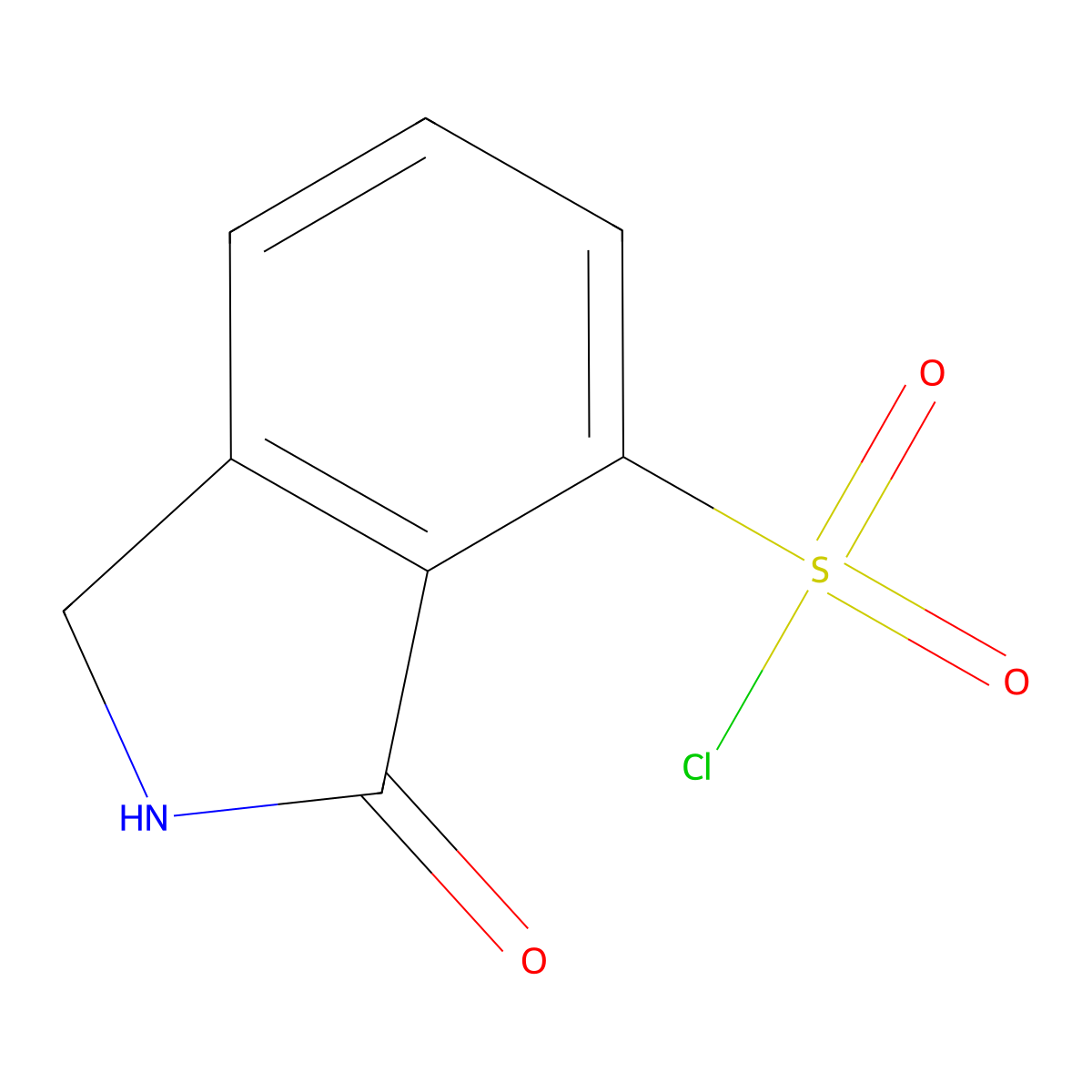 3-oxo-2,3-dihydro-1H-isoindole-4-sulfonylchloride molecular structure, CAS 1782562-24-6