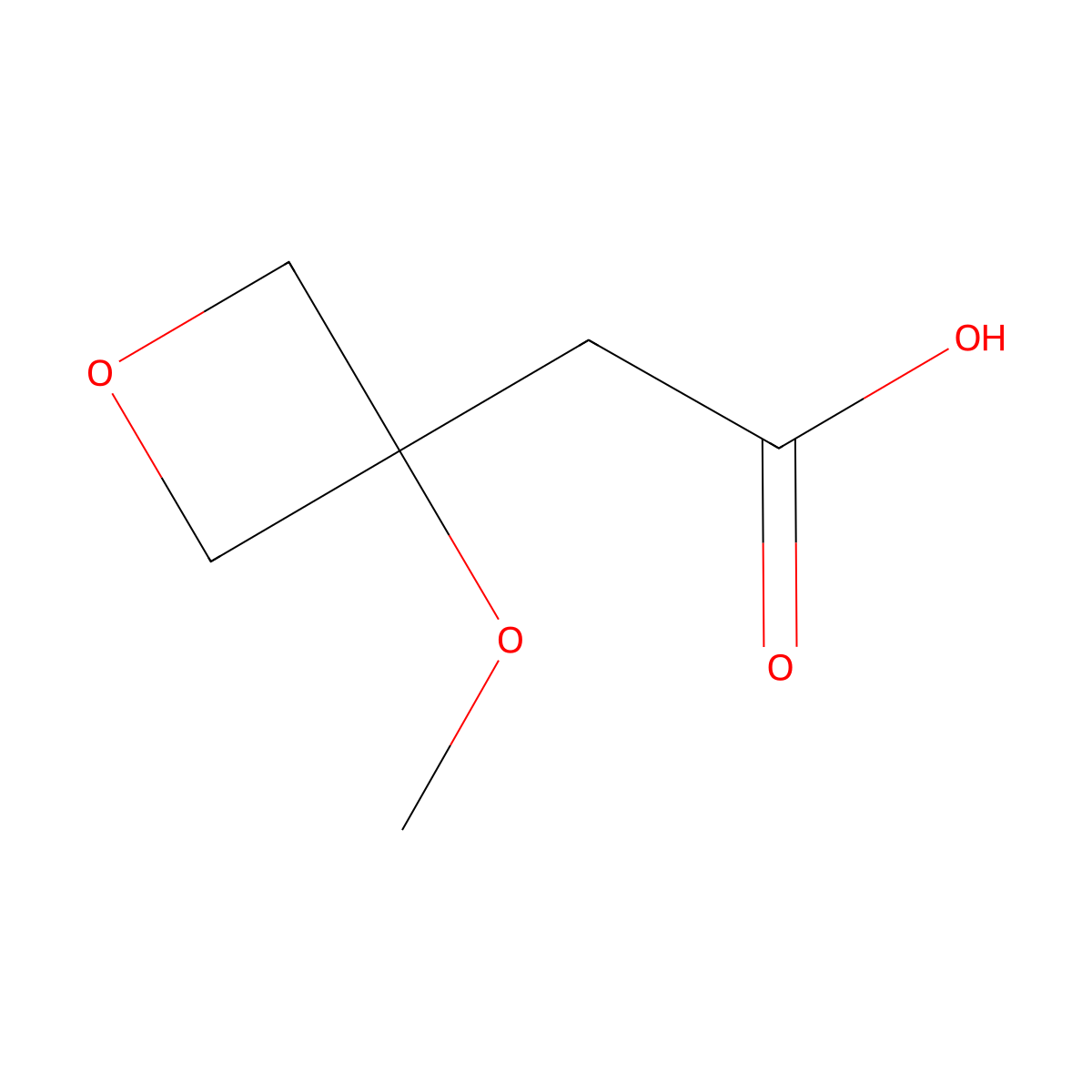 2-(3-Methoxyoxetan-3-yl)acetic acid molecular structure, CAS 1782563-64-7