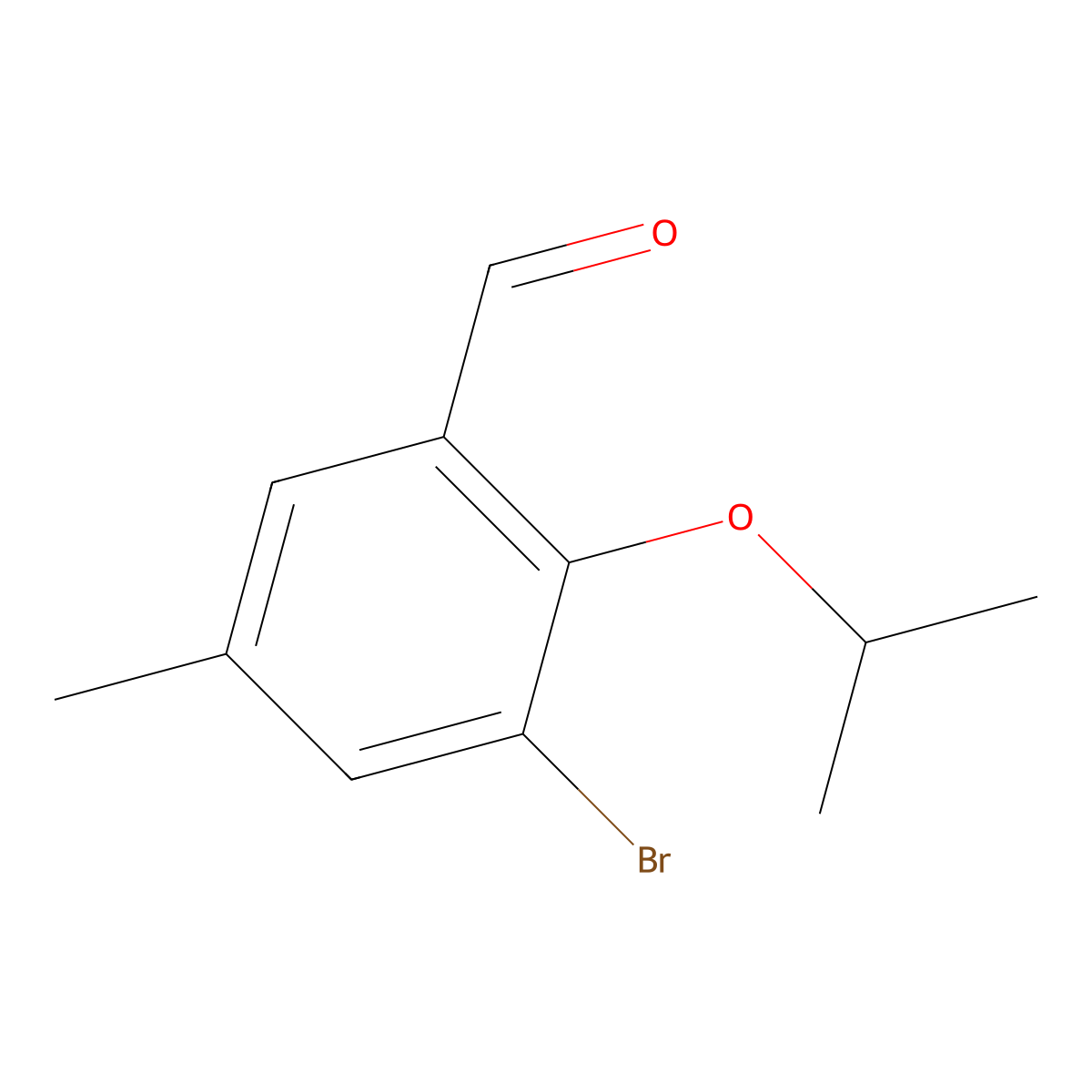3-Bromo-5-methyl-2-(1-methylethoxy)benzaldehyde molecular structure, CAS 1782569-17-8
