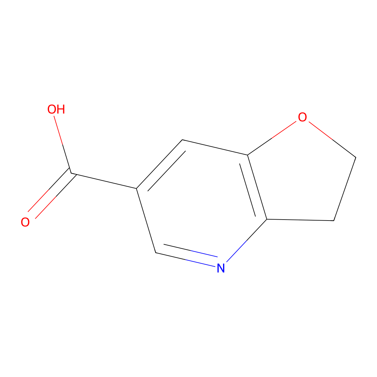 2H,3H-Furo[3,2-b]pyridine-6-carboxylic acid molecular structure, CAS 1782574-81-5