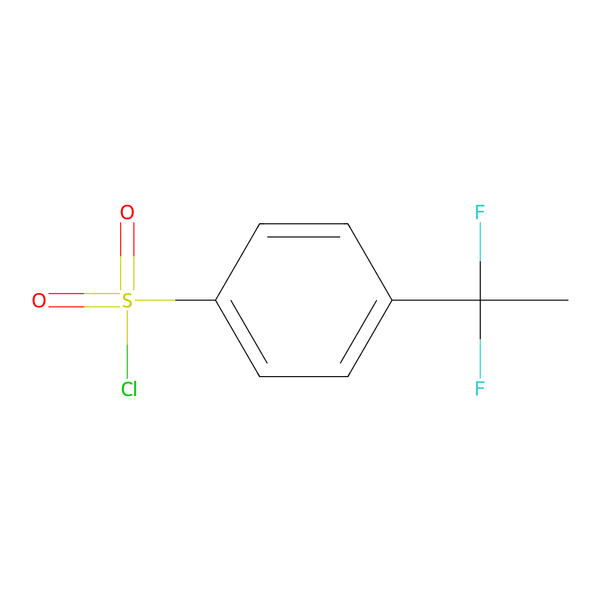 4-(1,1-Difluoroethyl)benzene-1-sulfonyl chloride molecular structure, CAS 1782576-12-8
