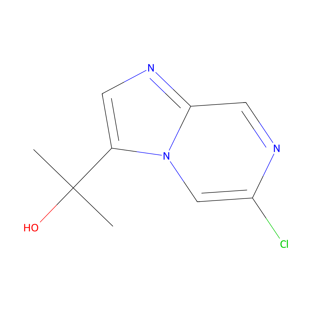 2-(6-Chloroimidazo[1,2-a]pyrazin-3-yl)propan-2-ol molecular structure, CAS 1782577-37-0