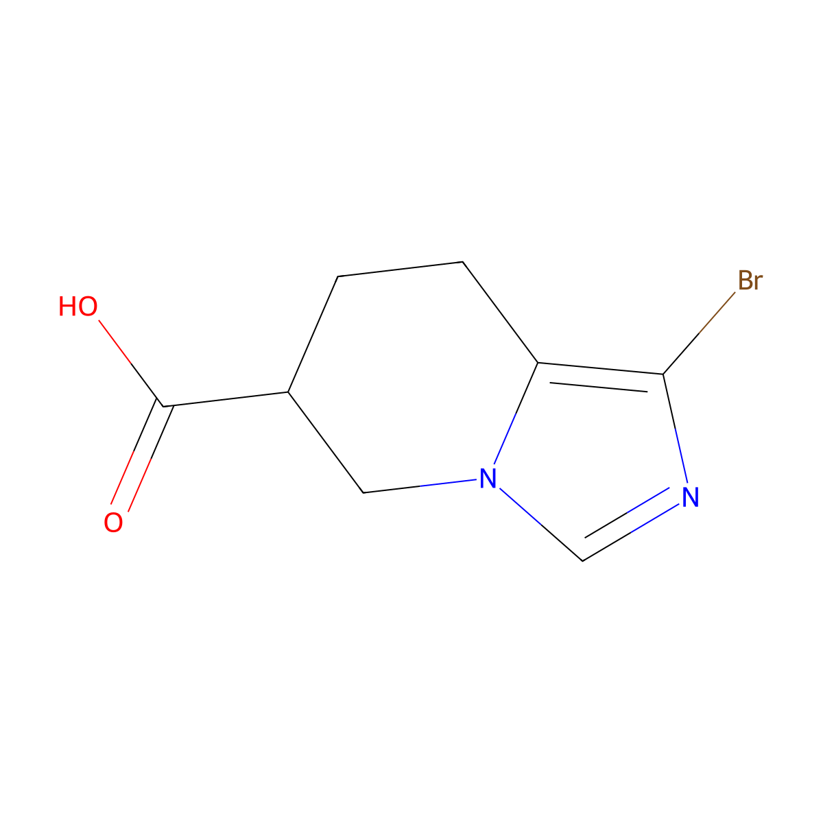 1-Bromo-5,6,7,8-tetrahydroimidazo[1,5-A]pyridine-6-carboxylic acid molecular structure, CAS 1782578-26-0