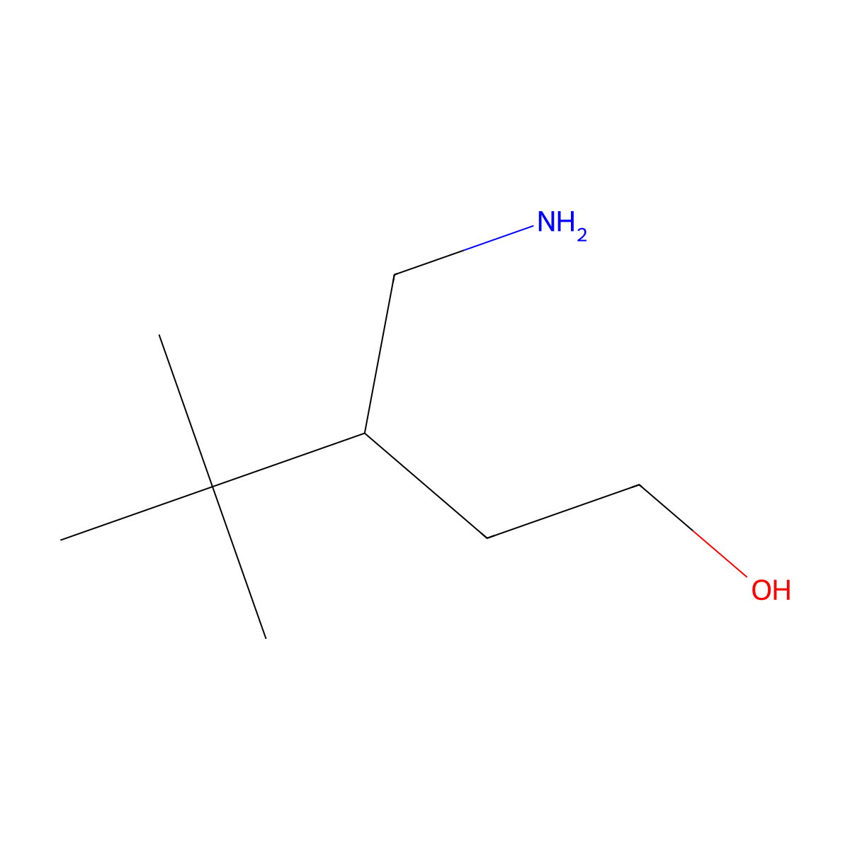 3-(Aminomethyl)-4,4-dimethylpentan-1-ol molecular structure, CAS 1782590-92-4