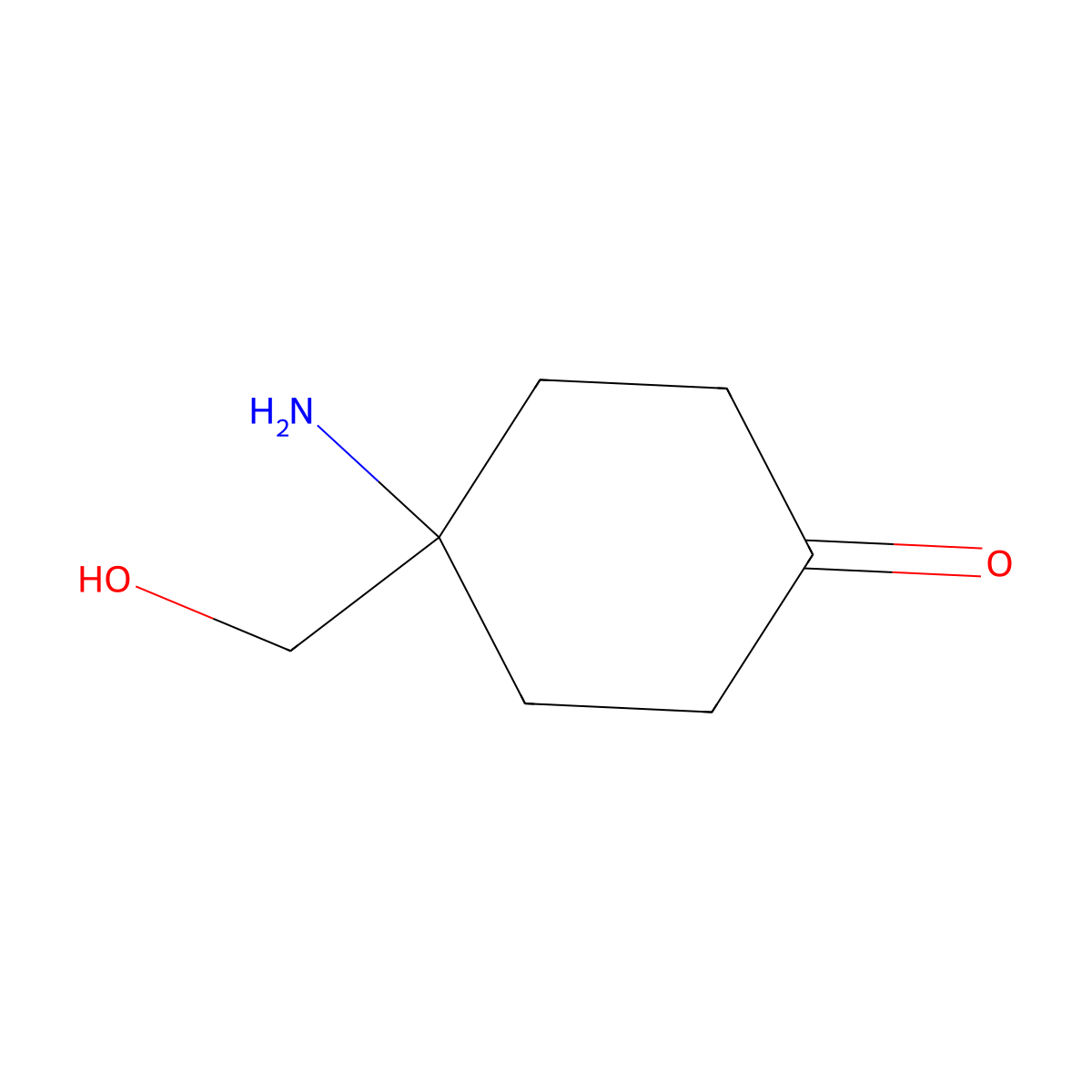 4-Amino-4-(hydroxymethyl)cyclohexan-1-one molecular structure, CAS 1782591-41-6