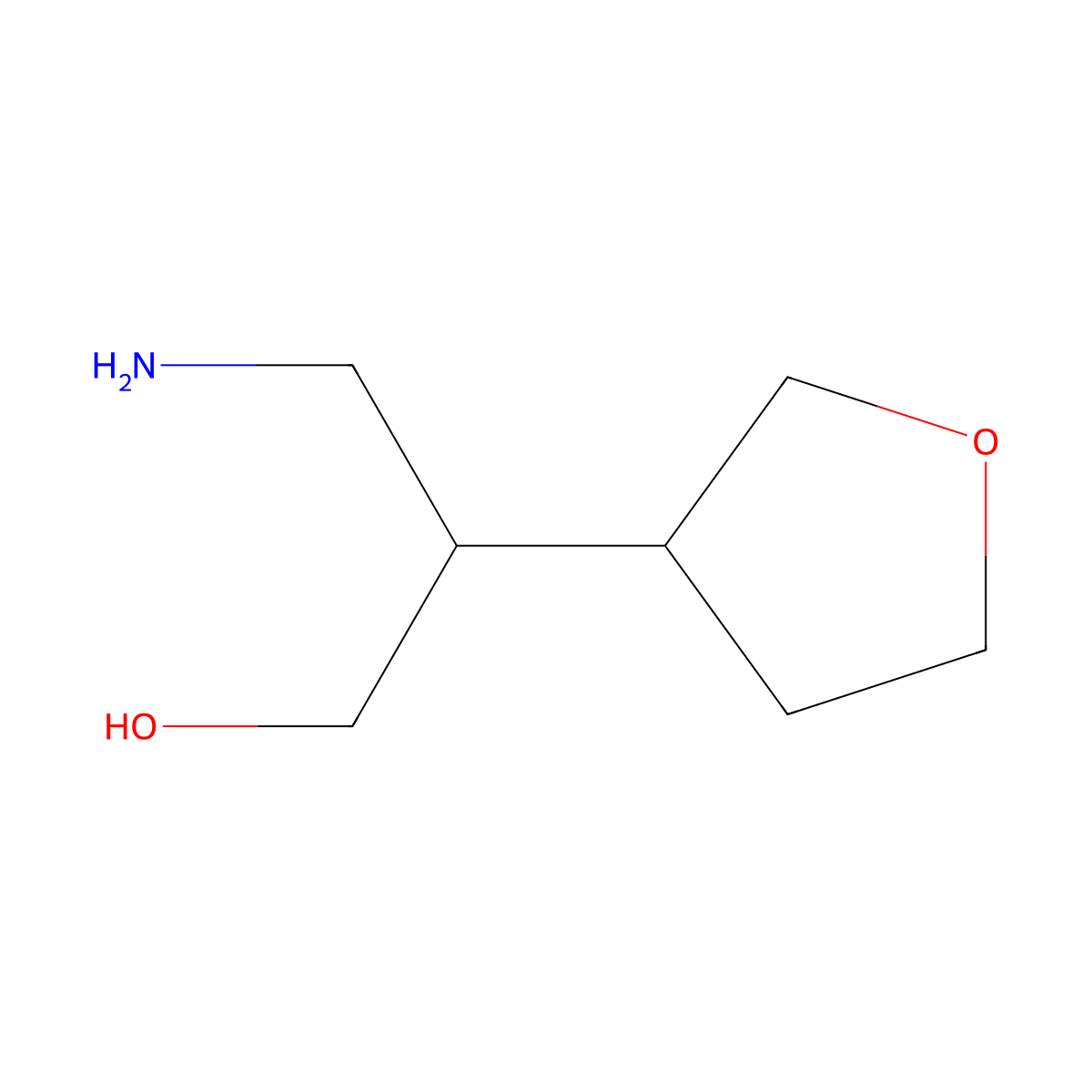 3-Amino-2-(oxolan-3-yl)propan-1-ol molecular structure, CAS 1782591-62-1