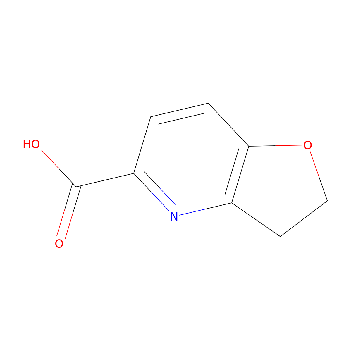2H,3H-furo[3,2-b]pyridine-5-carboxylic acid molecular structure, CAS 1782592-24-8