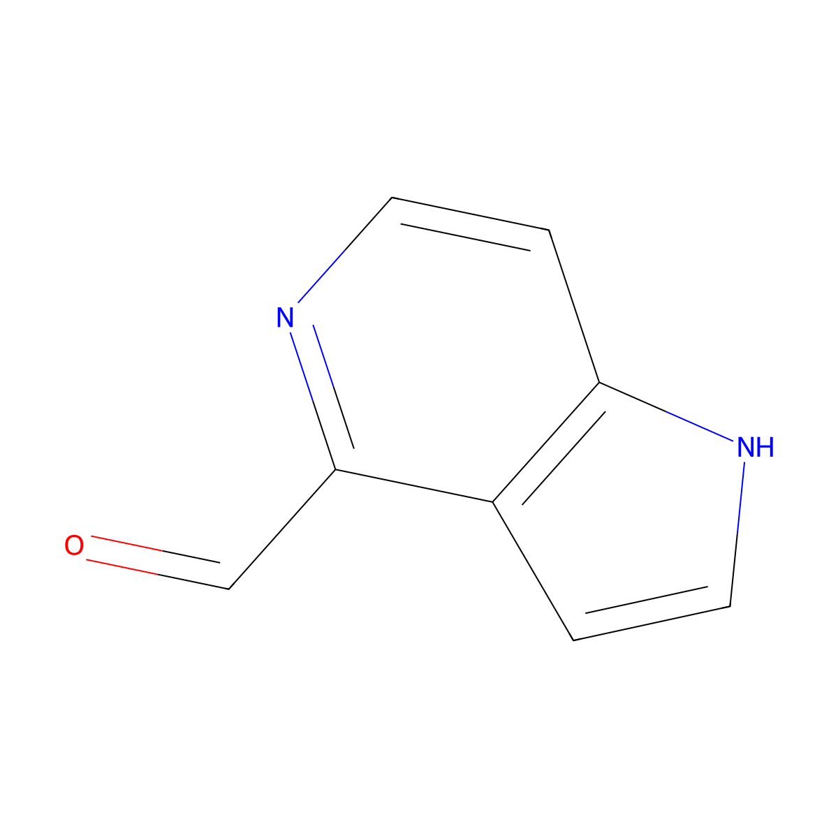1H-pyrrolo[3,2-c]pyridine-4-carbaldehyde molecular structure, CAS 1782592-36-2