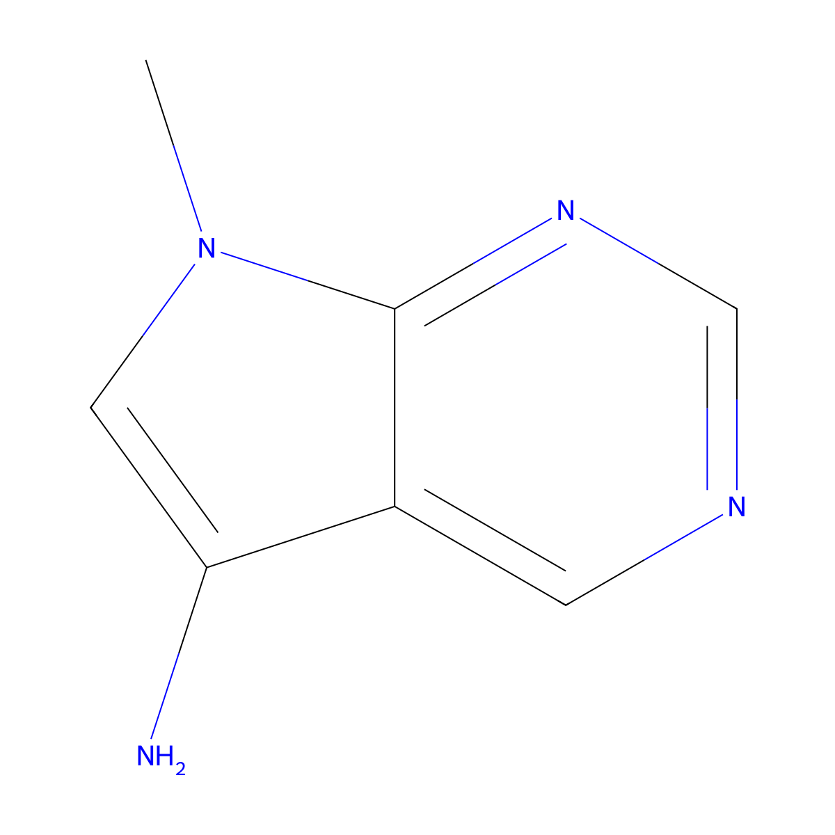 7-Methyl-7H-pyrrolo[2,3-d]pyrimidin-5-amine molecular structure, CAS 1782592-42-0