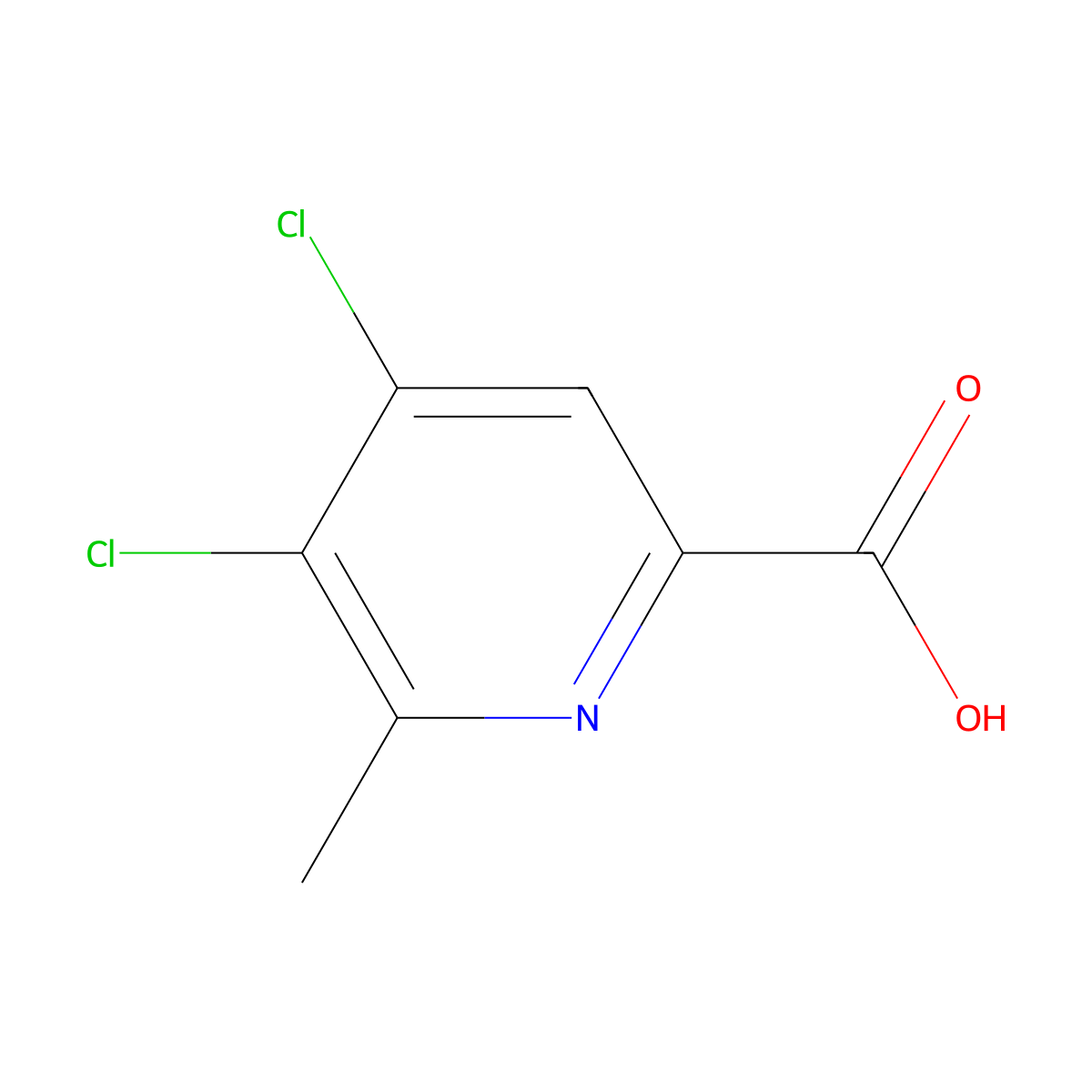 4,5-Dichloro-6-methylpyridine-2-carboxylic acid molecular structure, CAS 1782593-96-7