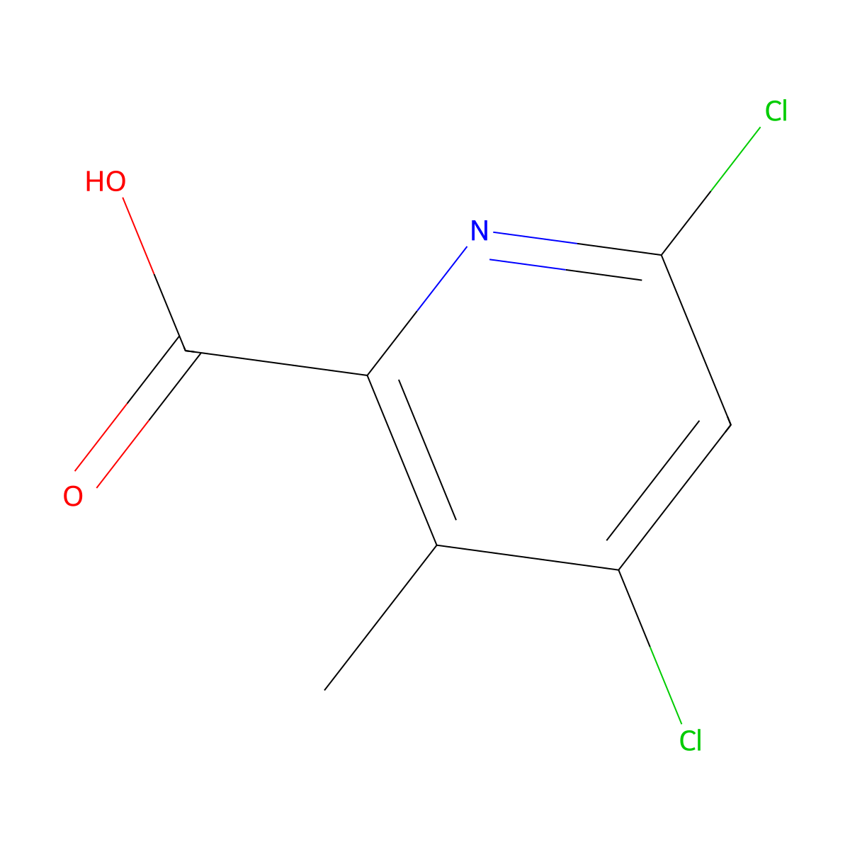 4,6-Dichloro-3-methylpyridine-2-carboxylic acid molecular structure, CAS 1782596-61-5