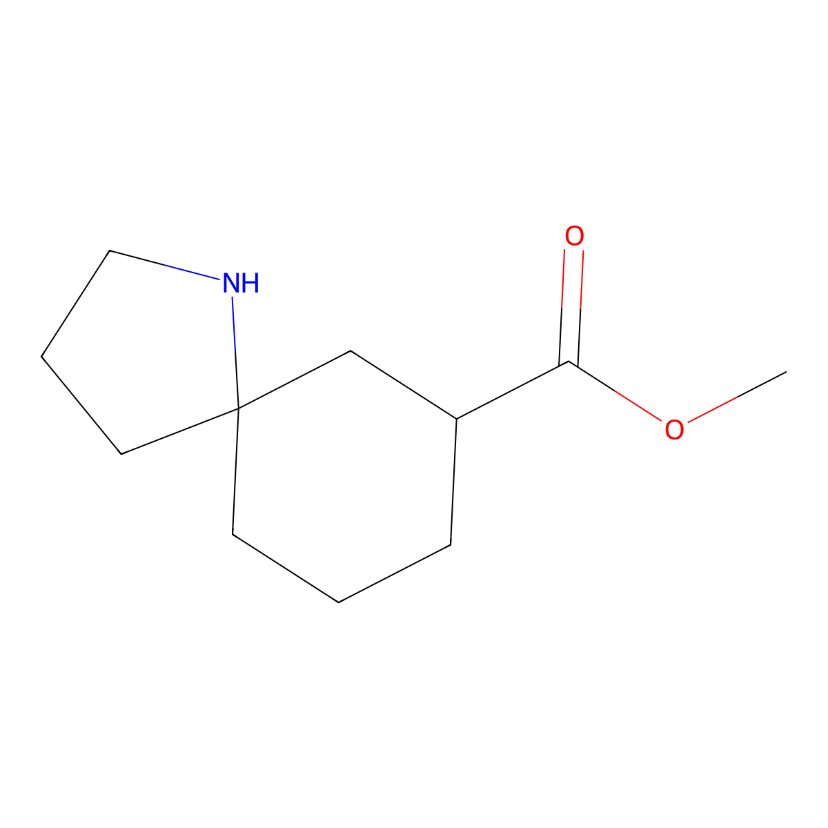 Methyl 1-azaspiro[4.5]decane-7-carboxylate molecular structure, CAS 1782597-41-4