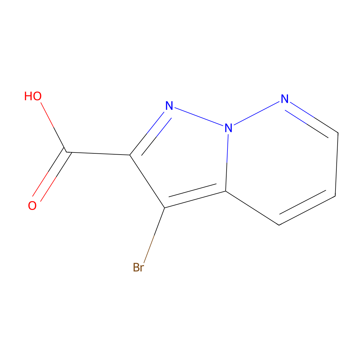 3-Bromopyrazolo[1,5-B]pyridazine-2-carboxylic acid molecular structure, CAS 1782598-29-1
