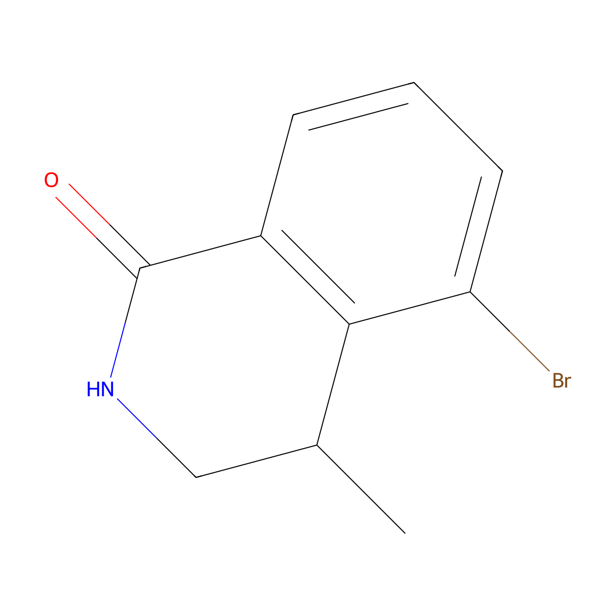 5-Bromo-4-methyl-1,2,3,4-tetrahydroisoquinolin-1-one molecular structure, CAS 1782599-15-8
