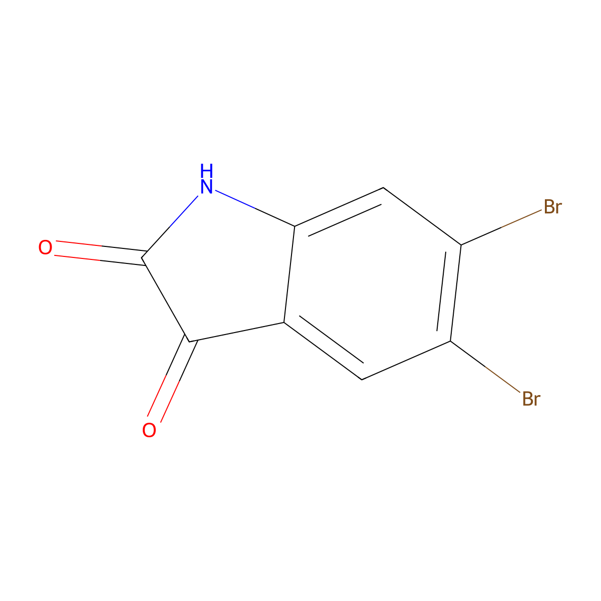 5,6-Dibromoindoline-2,3-dione molecular structure, CAS 17826-05-0